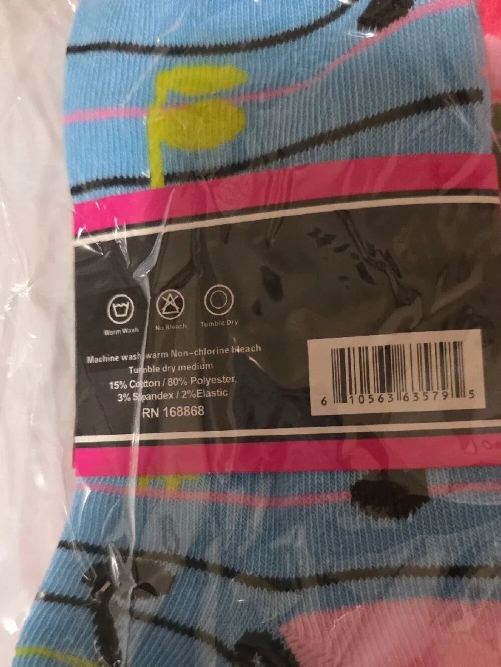 Girls Low Cut Socks - Multicolor Music Note Pack
